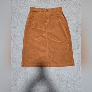 a.n.a Women's Brown Corduroy Pencil Skirt
